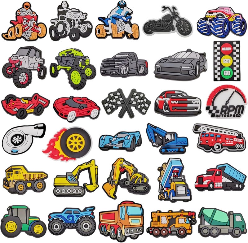 COOTRUKER 30pcs Shoes Charms for Clogs Pins Bag Accessories for Girls Boys Kids Shoes Decoration Charms for Women Men Party Favors - Image 1